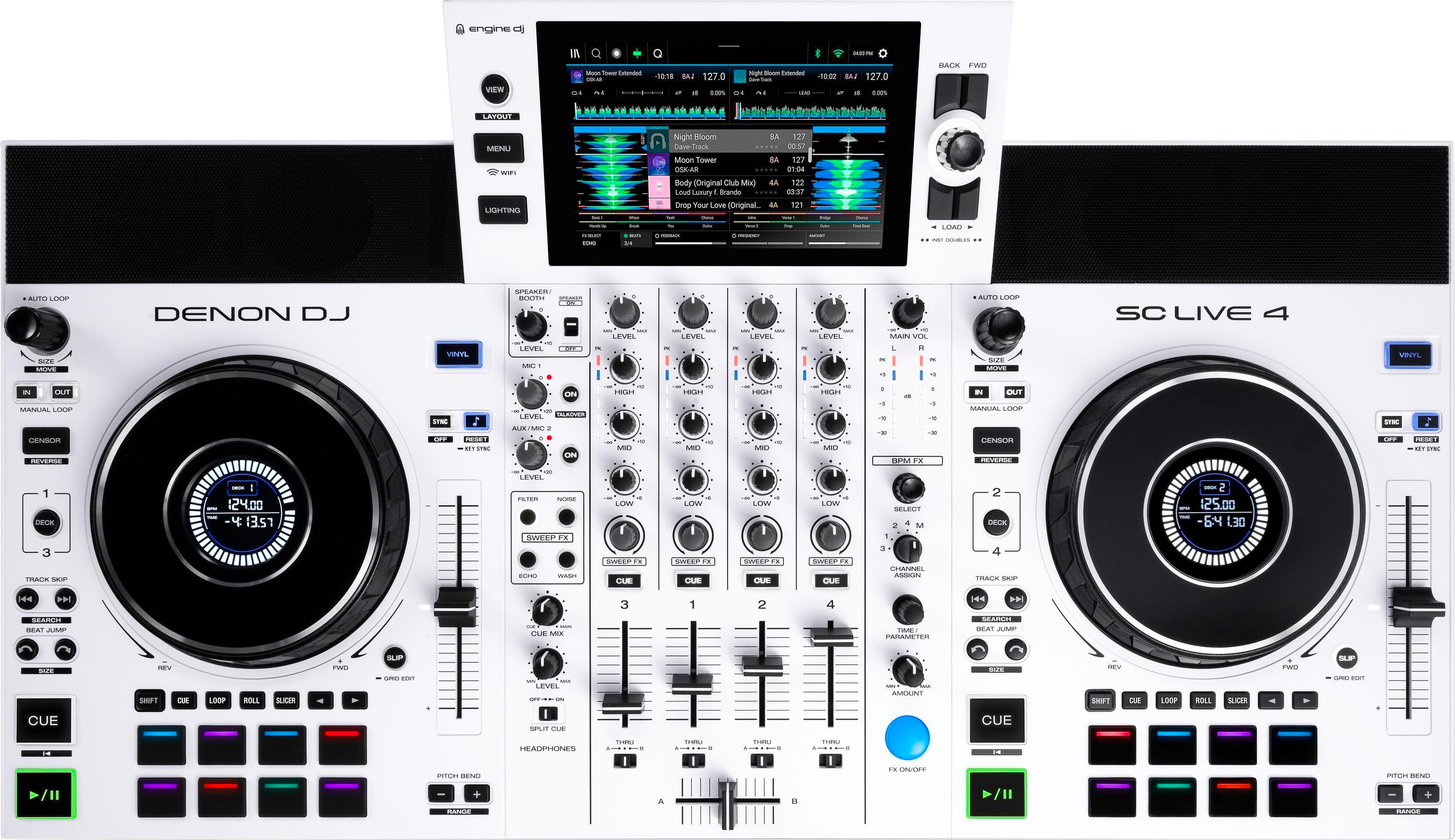 Denon DJ SC Live 4 Standalone DJ Controller with Hard Case