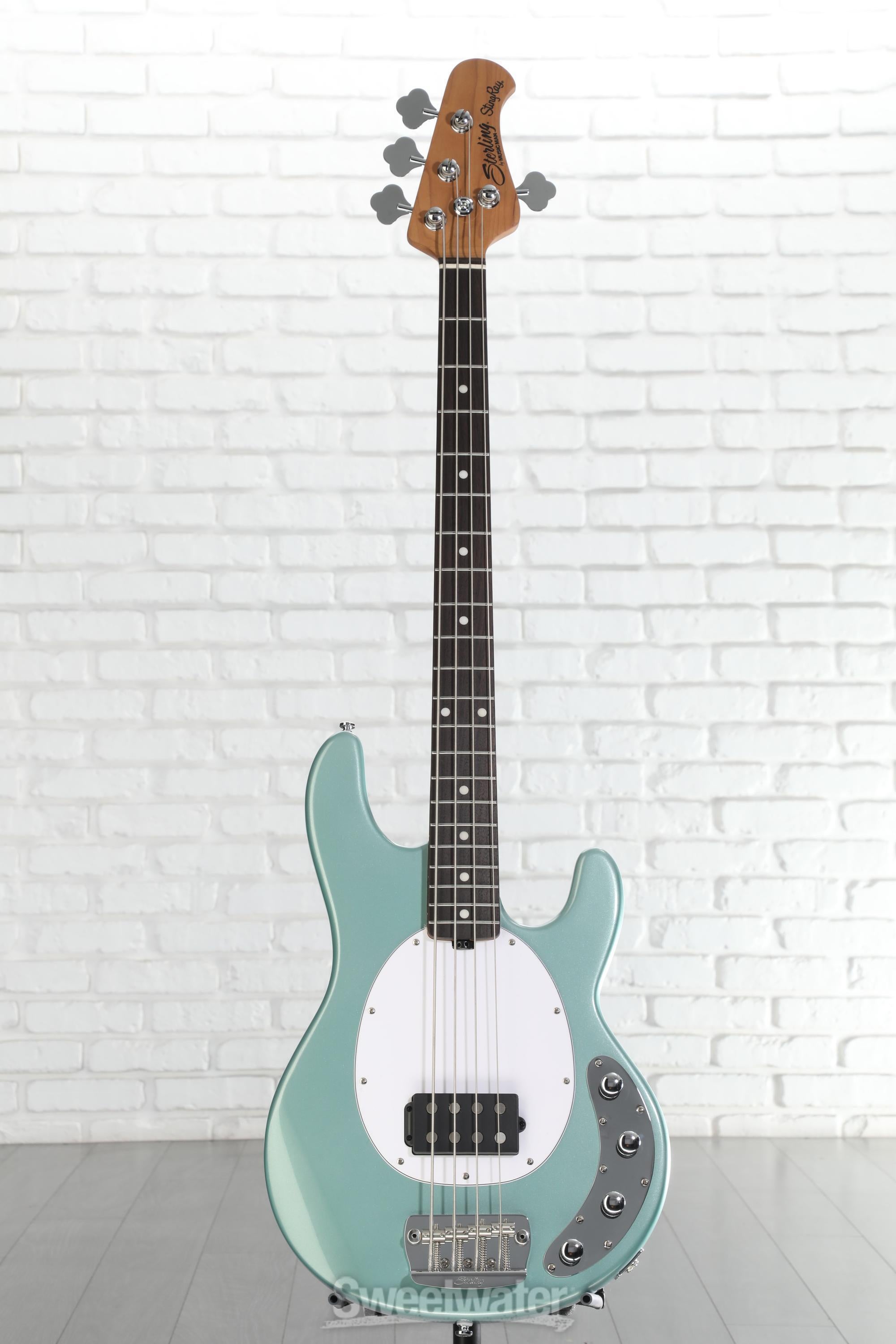 Sterling By Music Man StingRay RAY34 Bass Guitar - Dorado Green