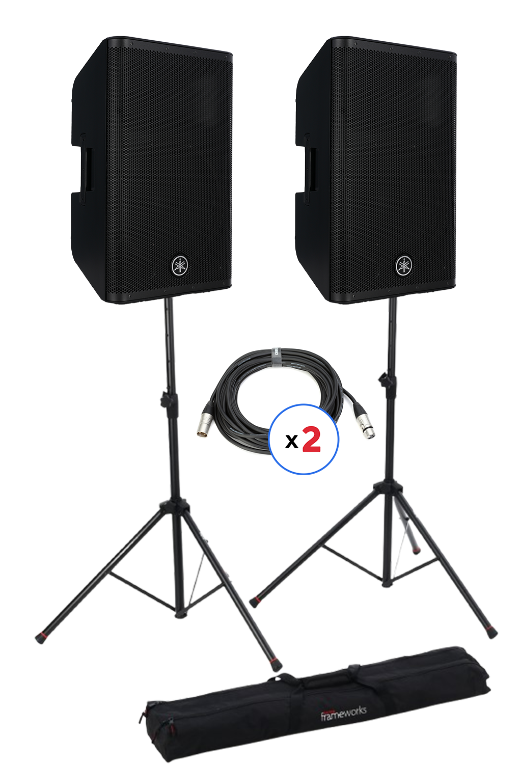 YAMAHA DXR12 Powered Speaker パワースピーカー Yamaha DXR12 MKII Powered PA Speaker AUDIO ESSENTIALS BUNDLE