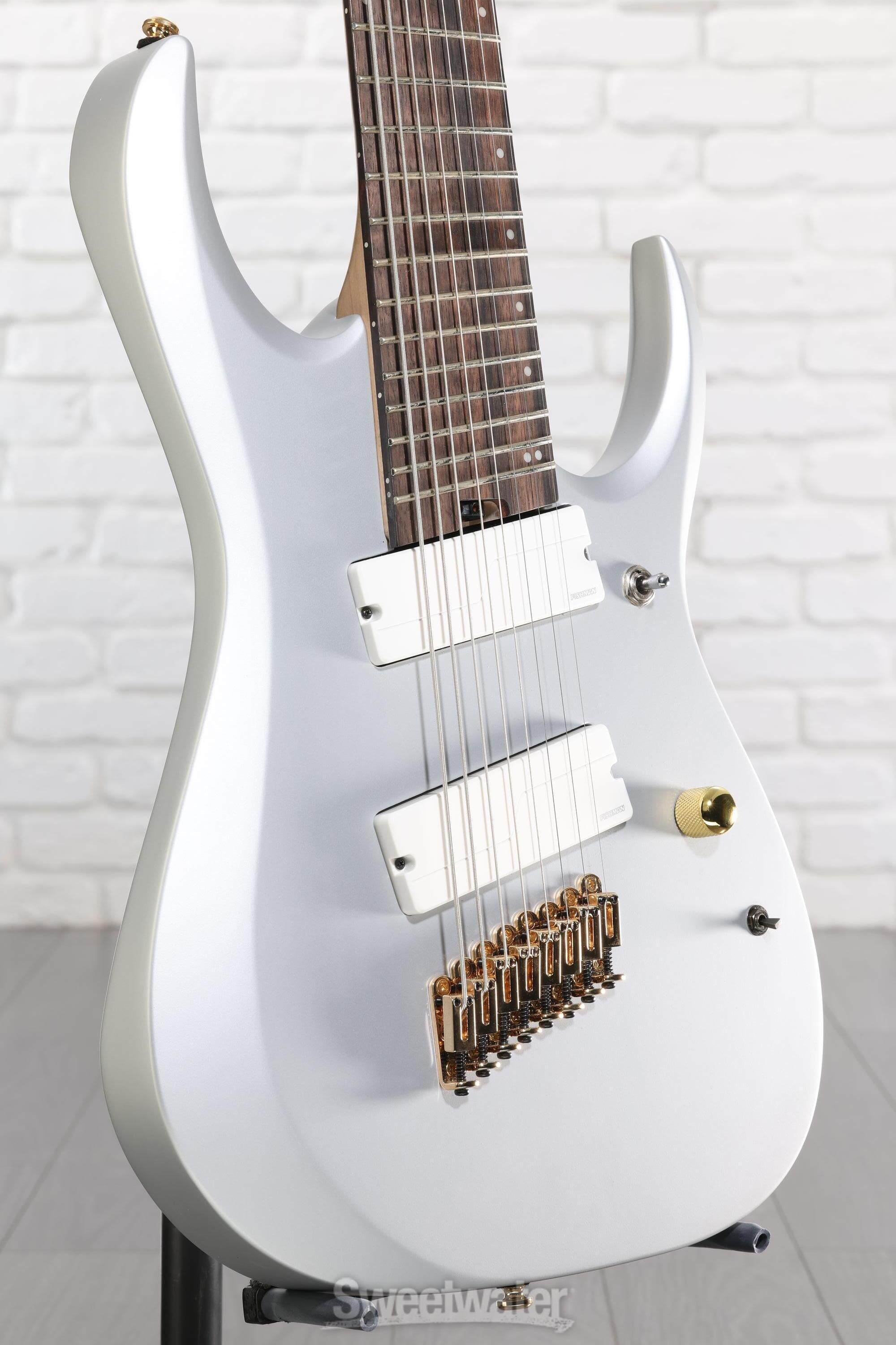 Photo of Ibanez Axe Design Lab RGDMS8 Multi-scale 8-string Electric Guitar - Classic Silver Matte