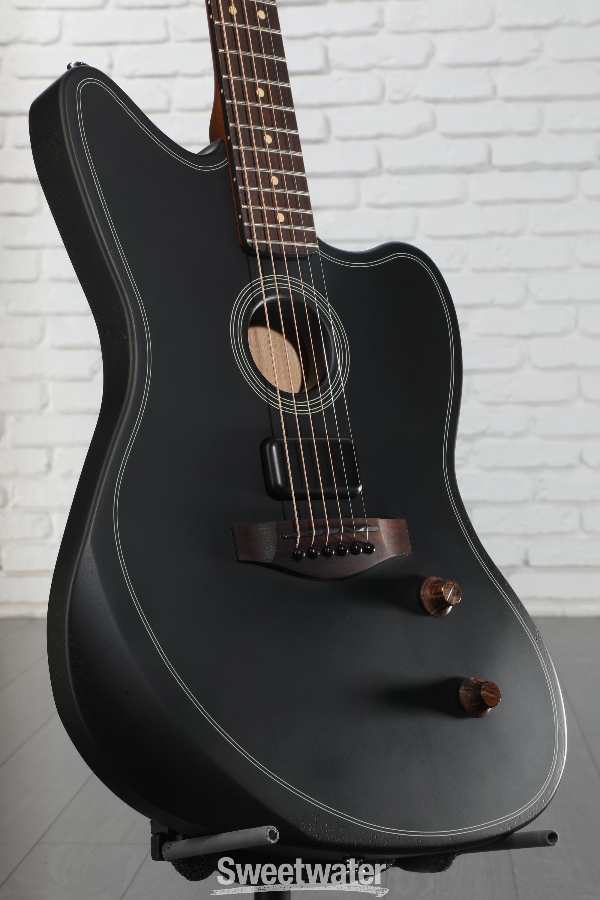 ギター Acoustasonic Standard Jazzmaster (Black) Fender Acoustasonic Standard Jazzmaster Acoustic-electric Guitar