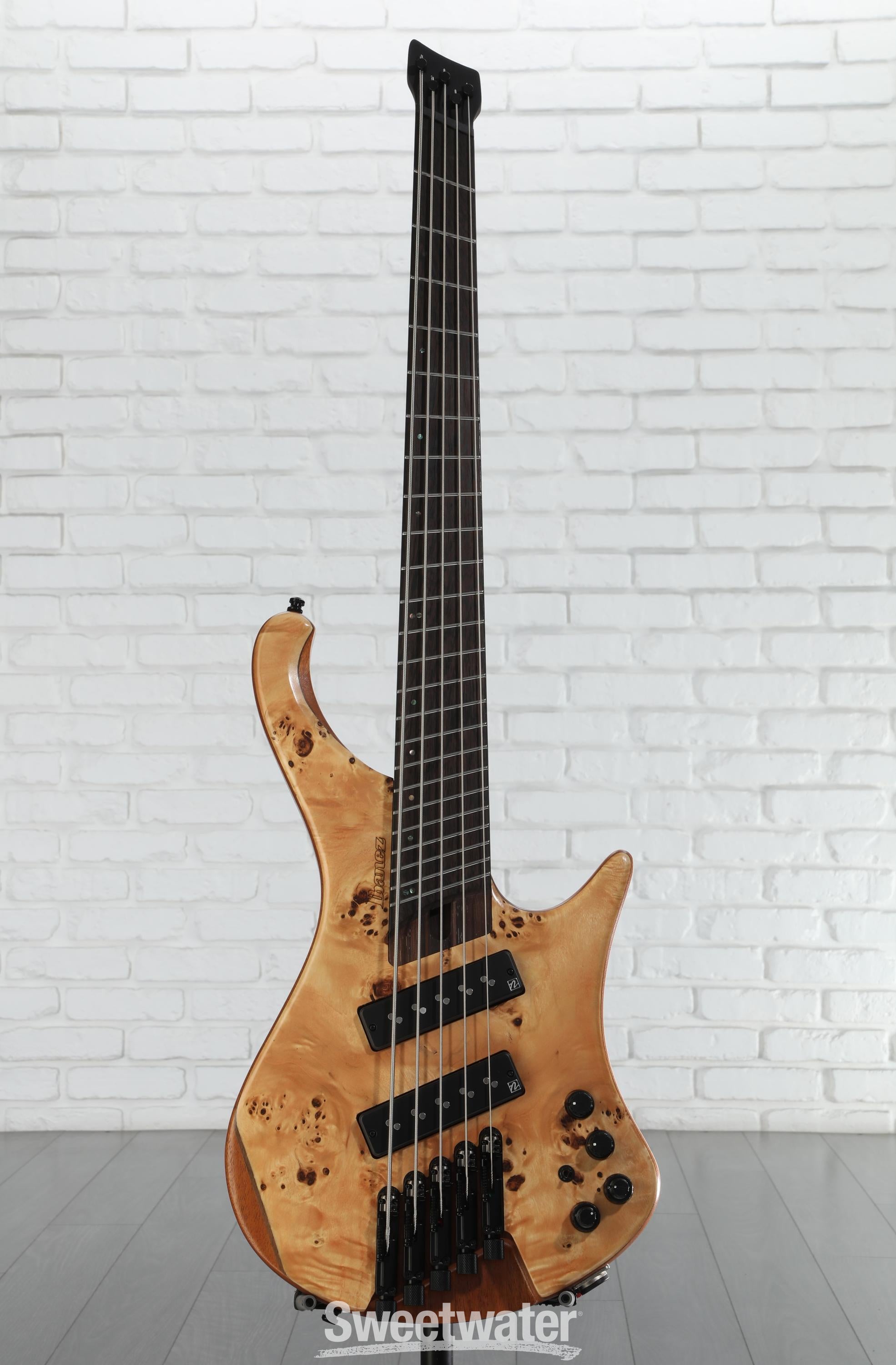 Ibanez EHB Ergonomic Headless 5-string Multi-scale Bass Guitar - Florid Natural Low Gloss