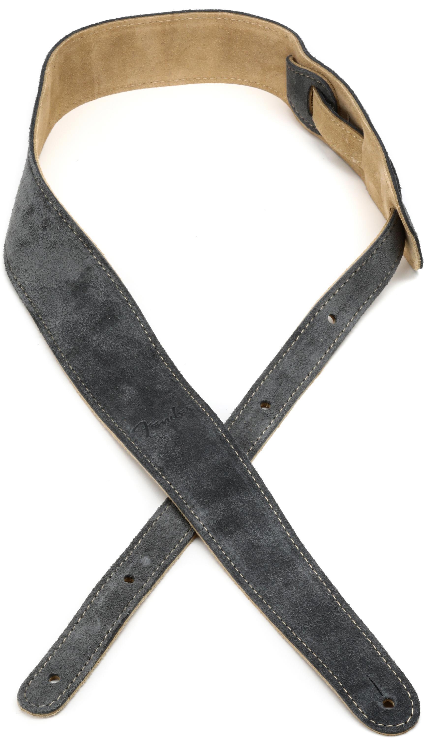 Photo of Fender Reversible Suede Guitar Strap - Gray/Tan