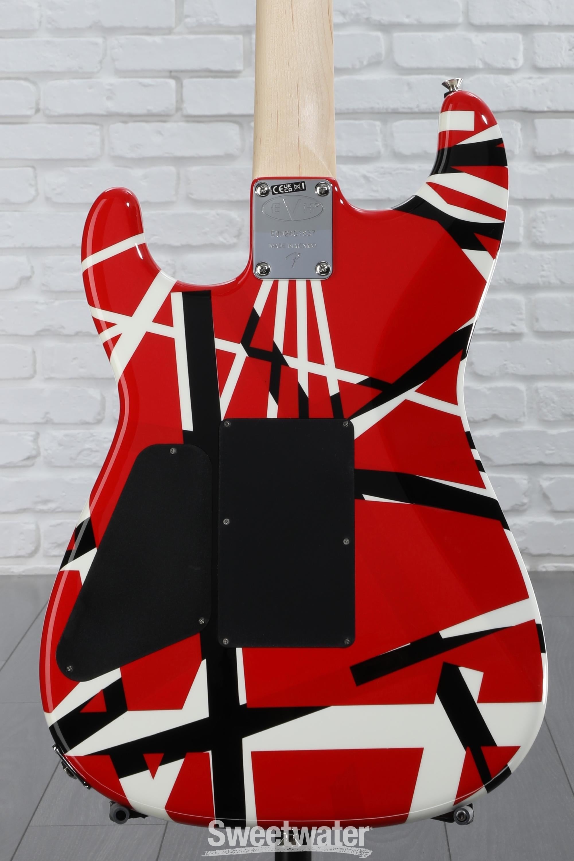 EVH Striped Series - Red with Black and White Stripes