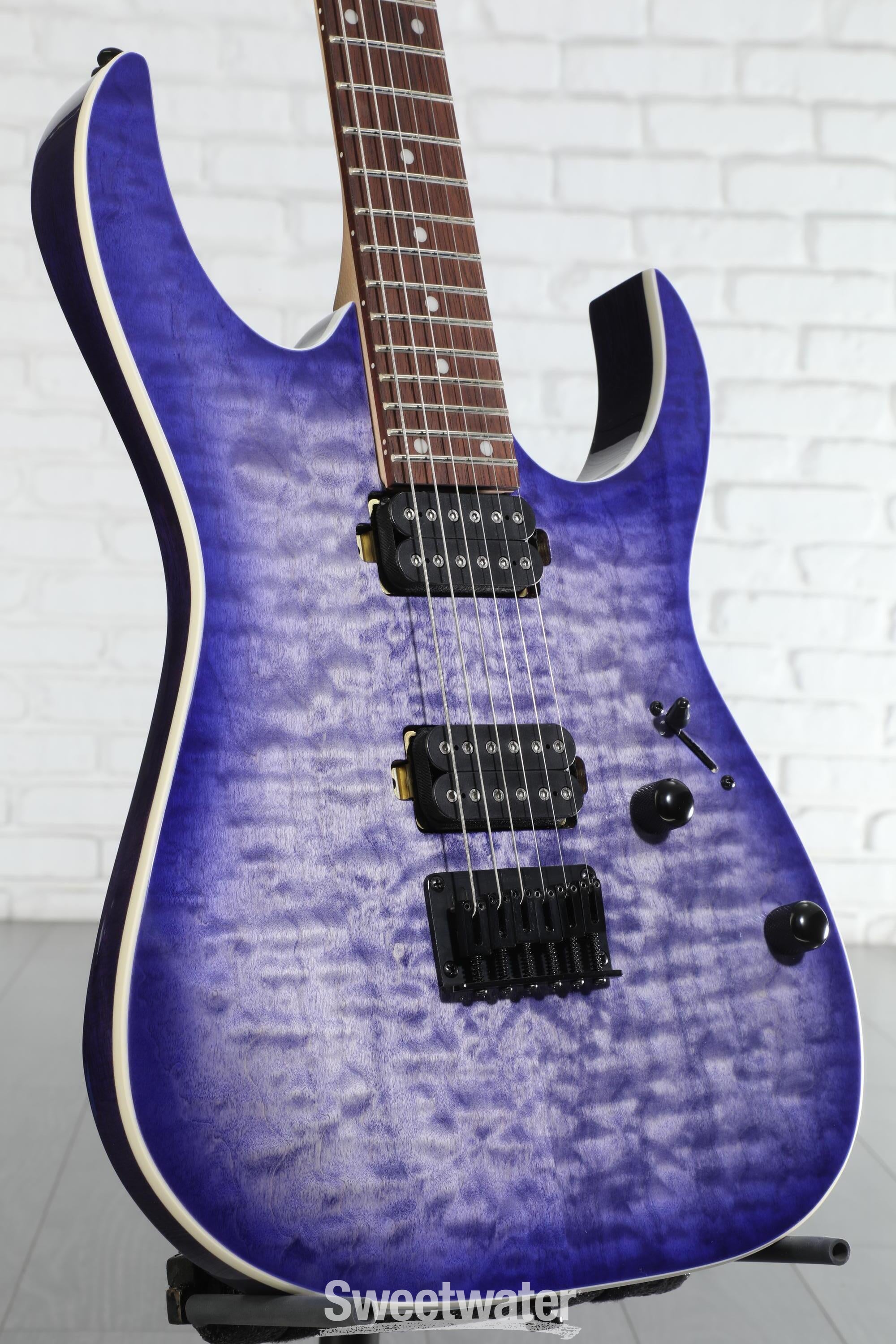 Ibanez RG421QM Electric Guitar - Cerulean Blue Burst | Sweetwater
