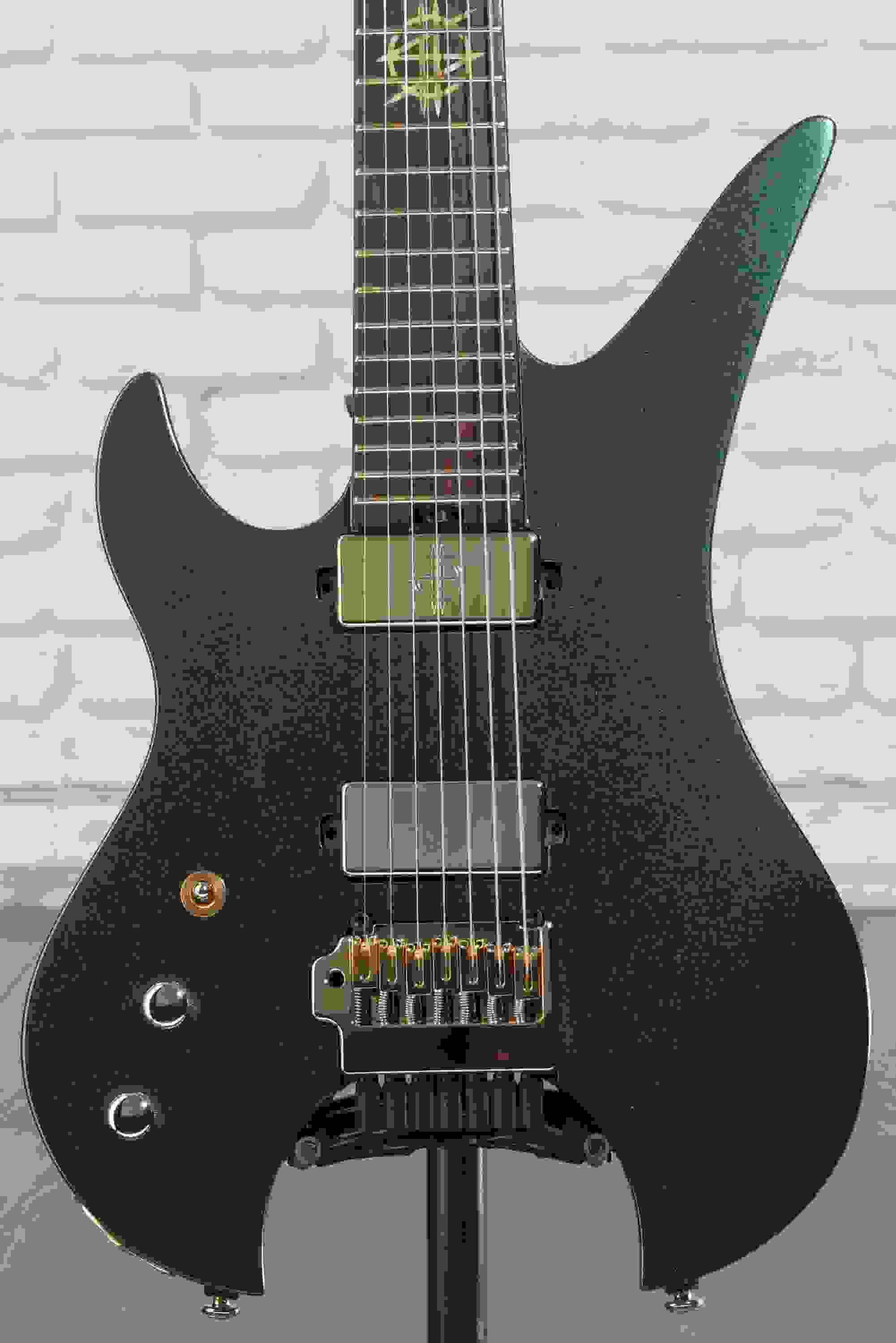 Schecter Synyster Gates Custom-7 TR Signature Headless Left-handed Electric Guitar - Oak Green Metallic