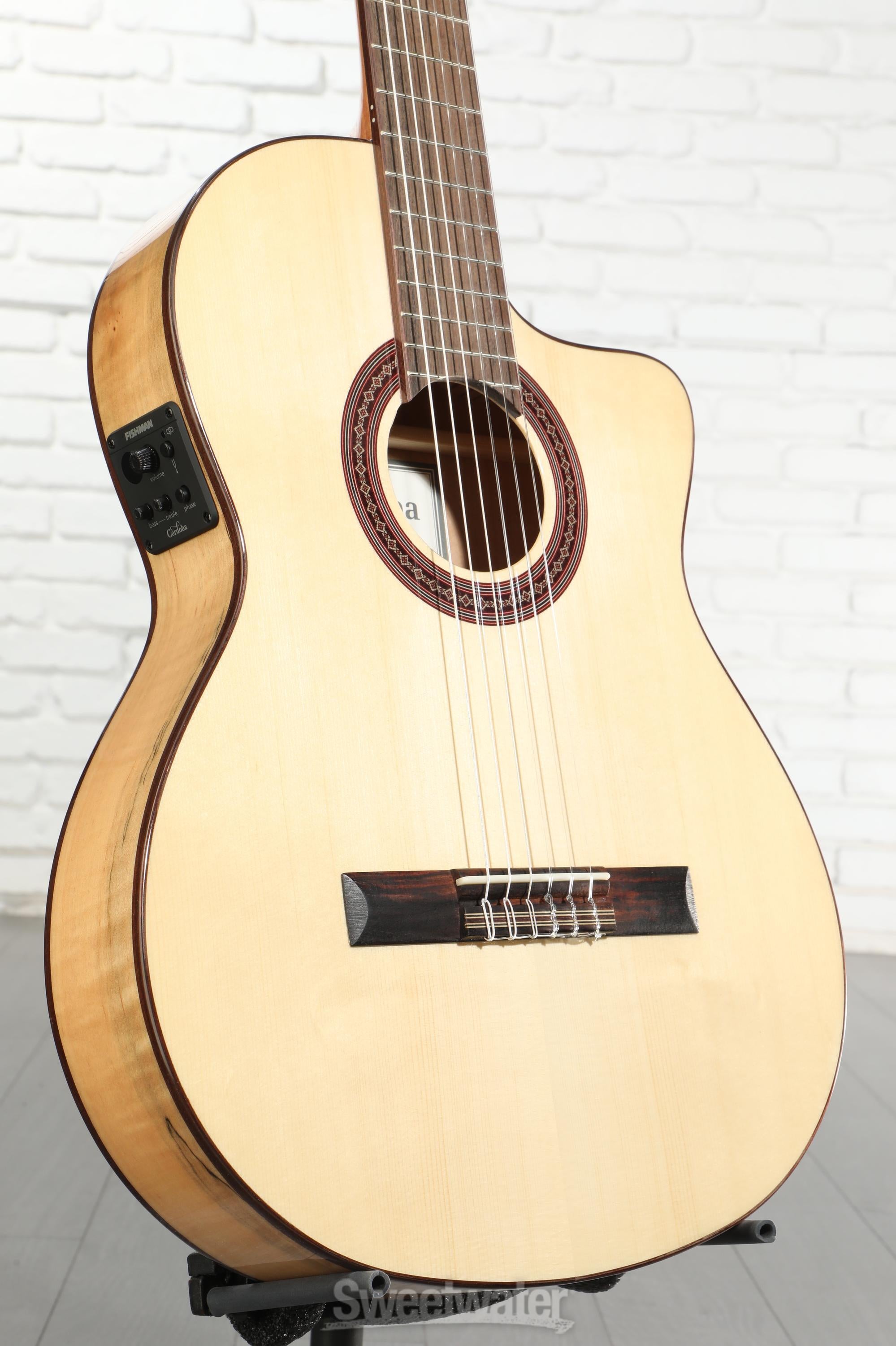 Cordoba C5-CET Classical Thinline Acoustic-Electric Guitar Natural | Guitar  Center, image size:1999x3000