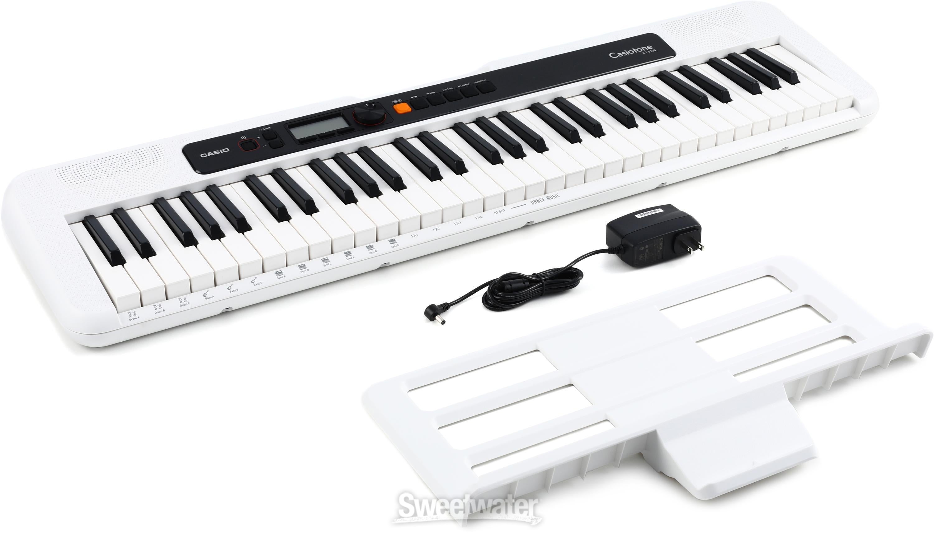 Casio Casiotone CT-S200 61-key Portable Arranger Keyboard - White