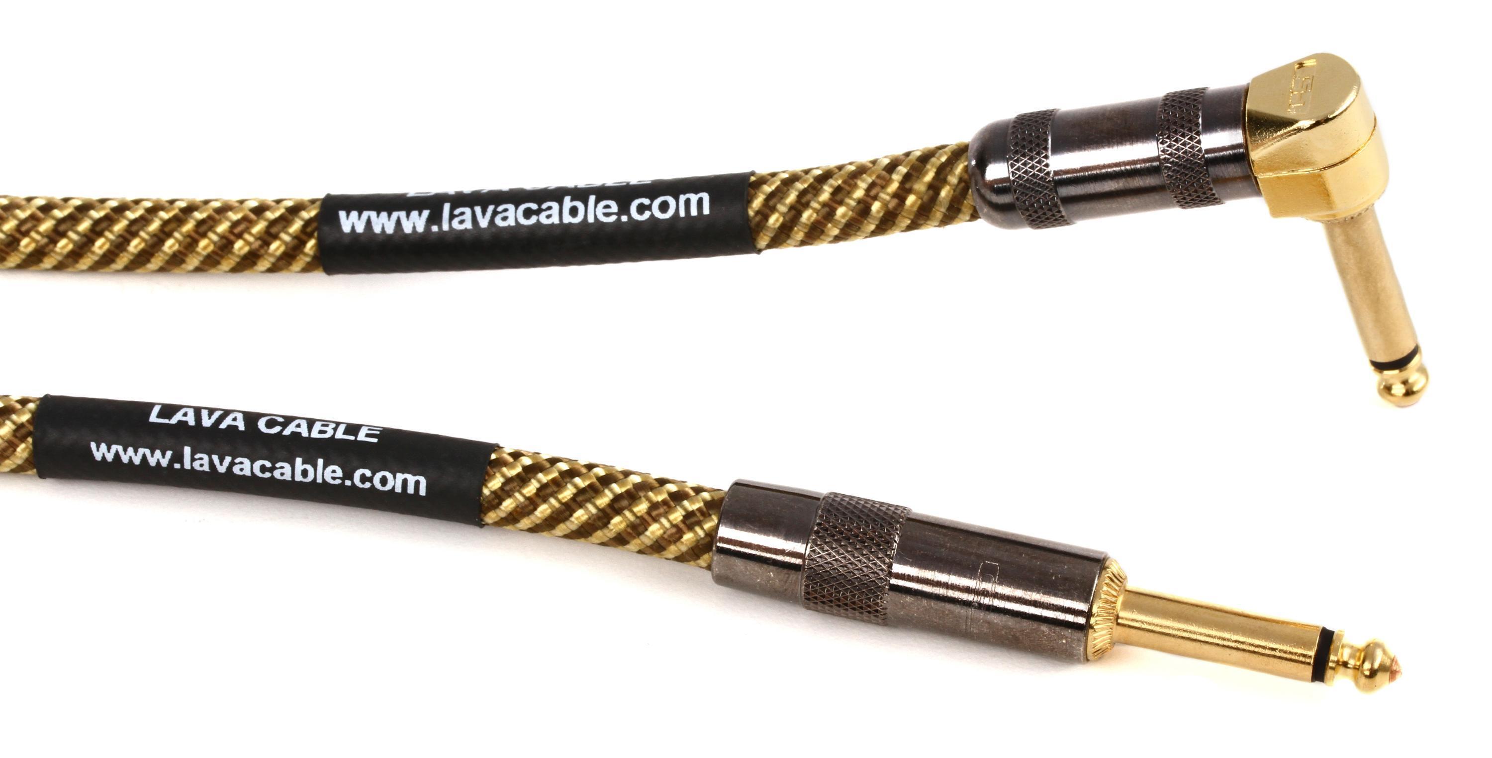 Photo of Lava Cable LCVN10R Vintage Tweed Straight to Right Angle Instrument Cable - 10 foot