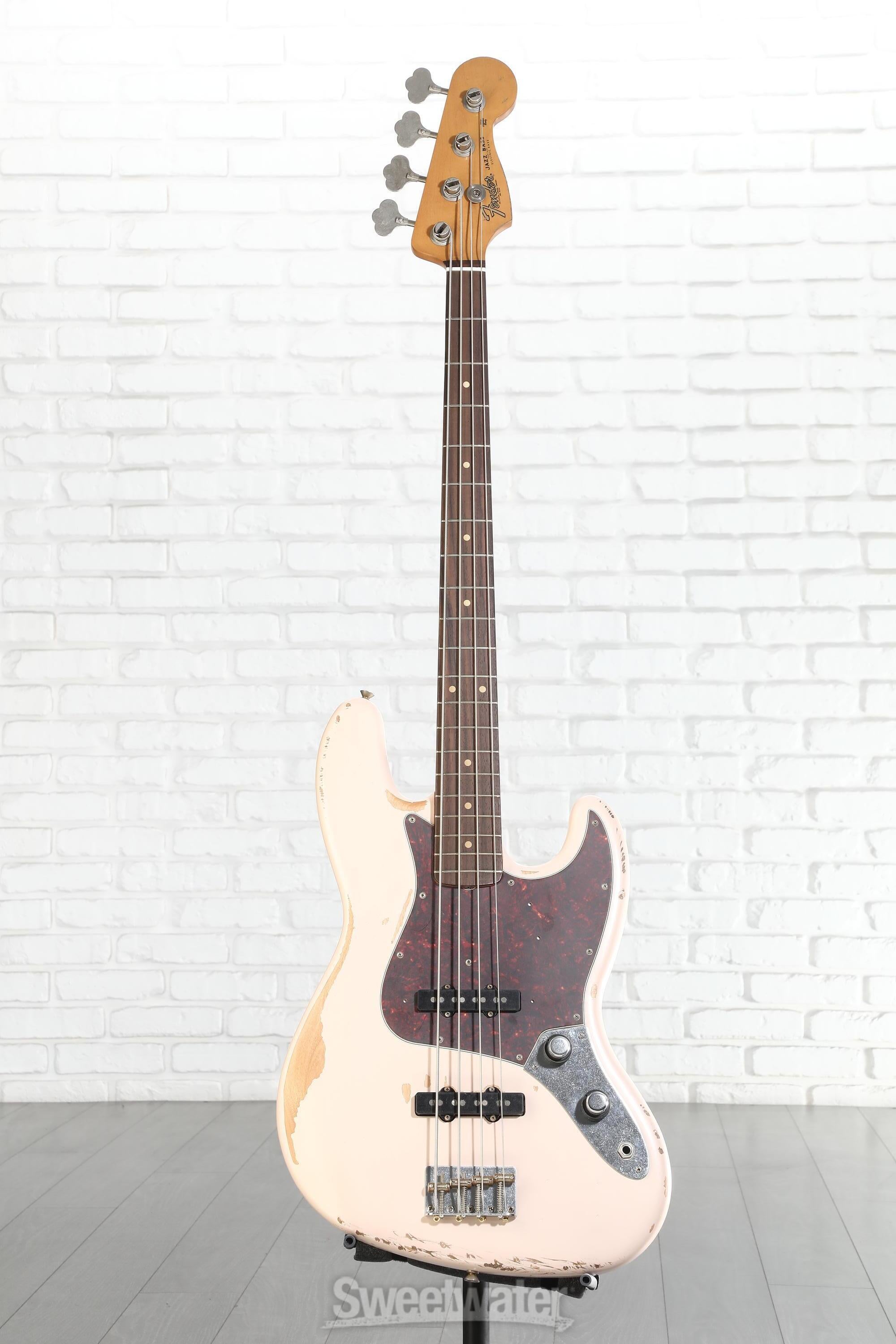 Fender Flea Jazz Bass - Shell Pink, Road Worn | Sweetwater