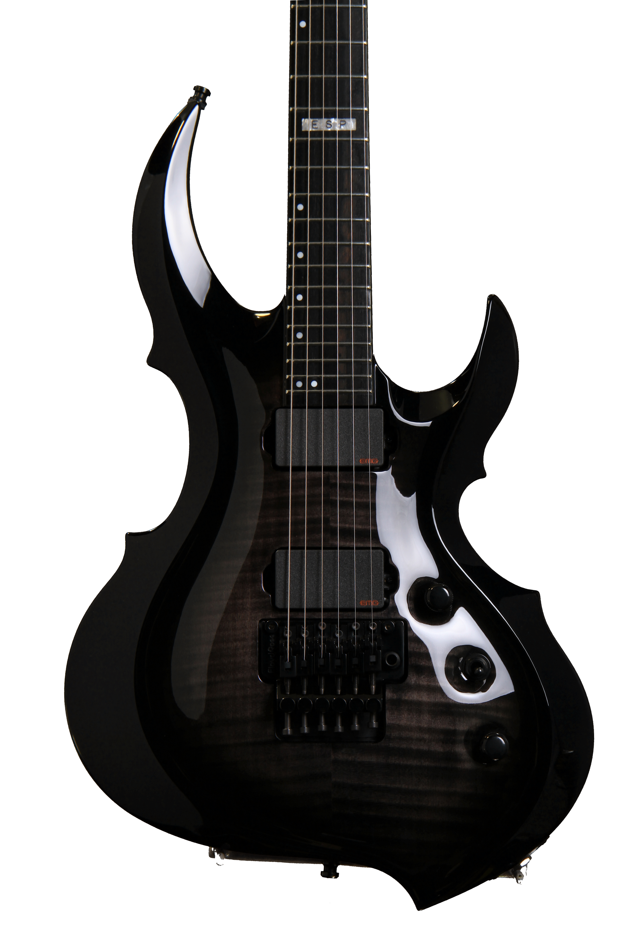 ESP E-II FRX FM - See Thru Black Sunburst, Flame Maple Top ESP E-II FRX FM - See Thru Black Sunburst, Flame Maple Top