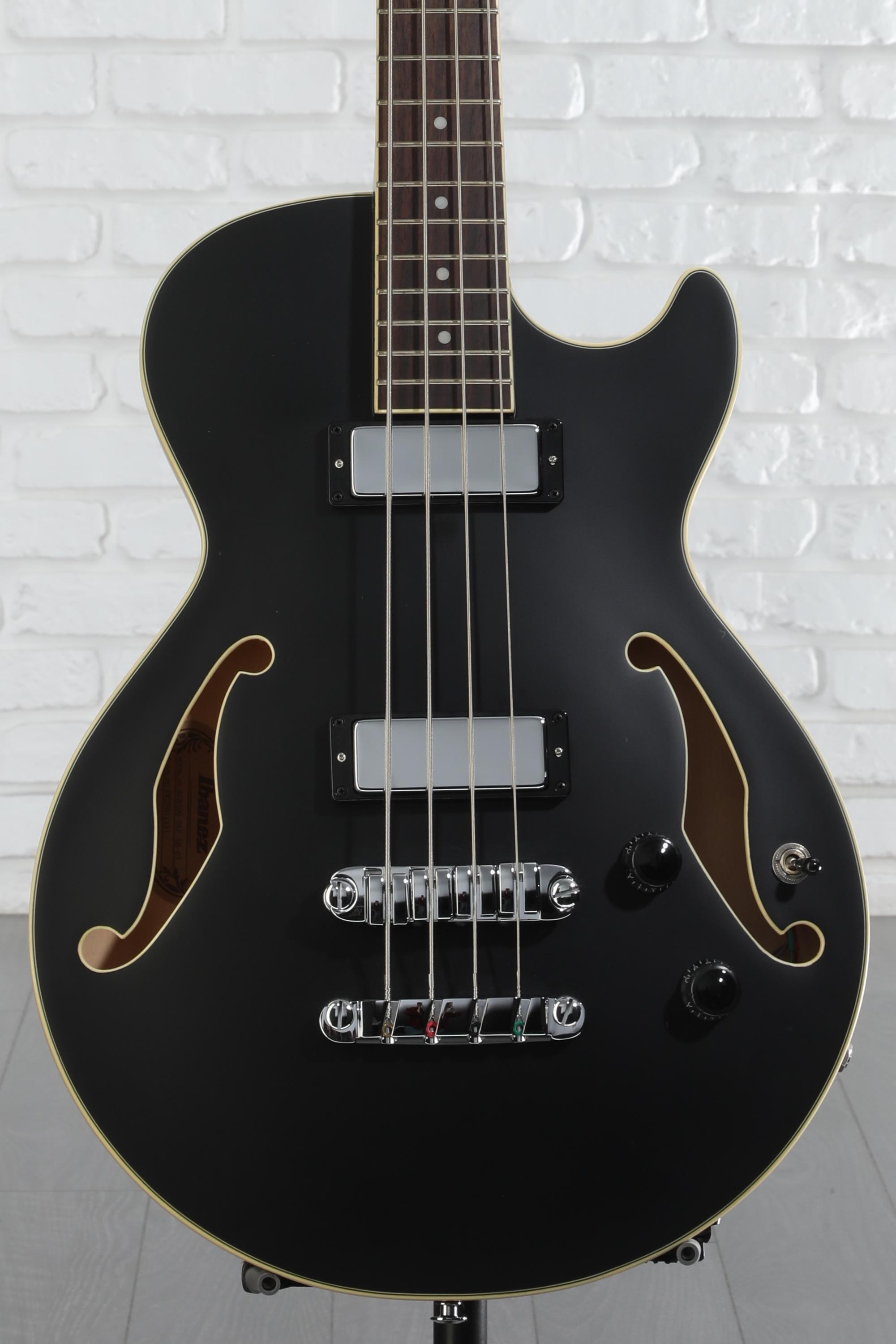 Ibanez AGB200 Semi-hollow Bass Guitar - Black Flat | Sweetwater