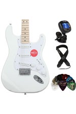 Photo of Squier Sonic Stratocaster HT Electric Guitar Essentials Bundle - White