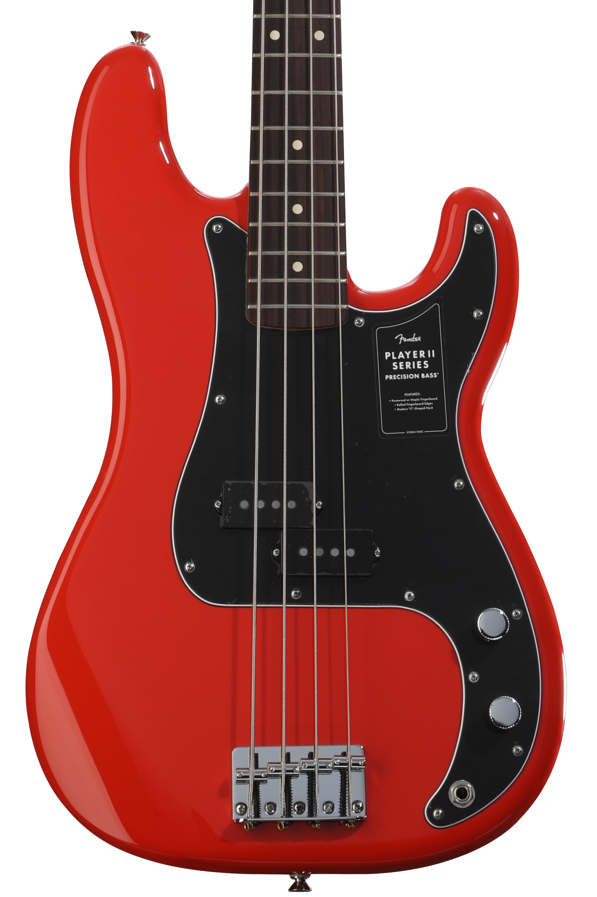 Fender Player II Precision Bass - Coral Red with Rosewood Fingerboard
