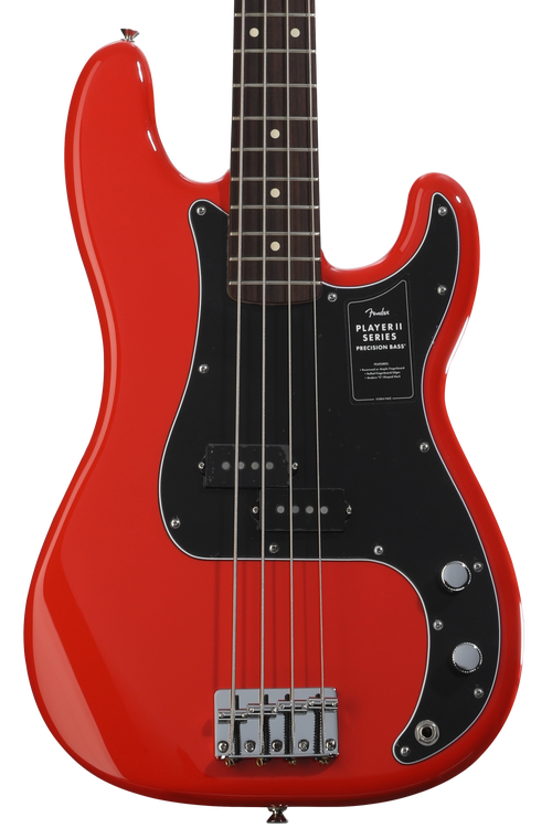 Fender Player II Precision Bass - Coral Red with Rosewood Fingerboard