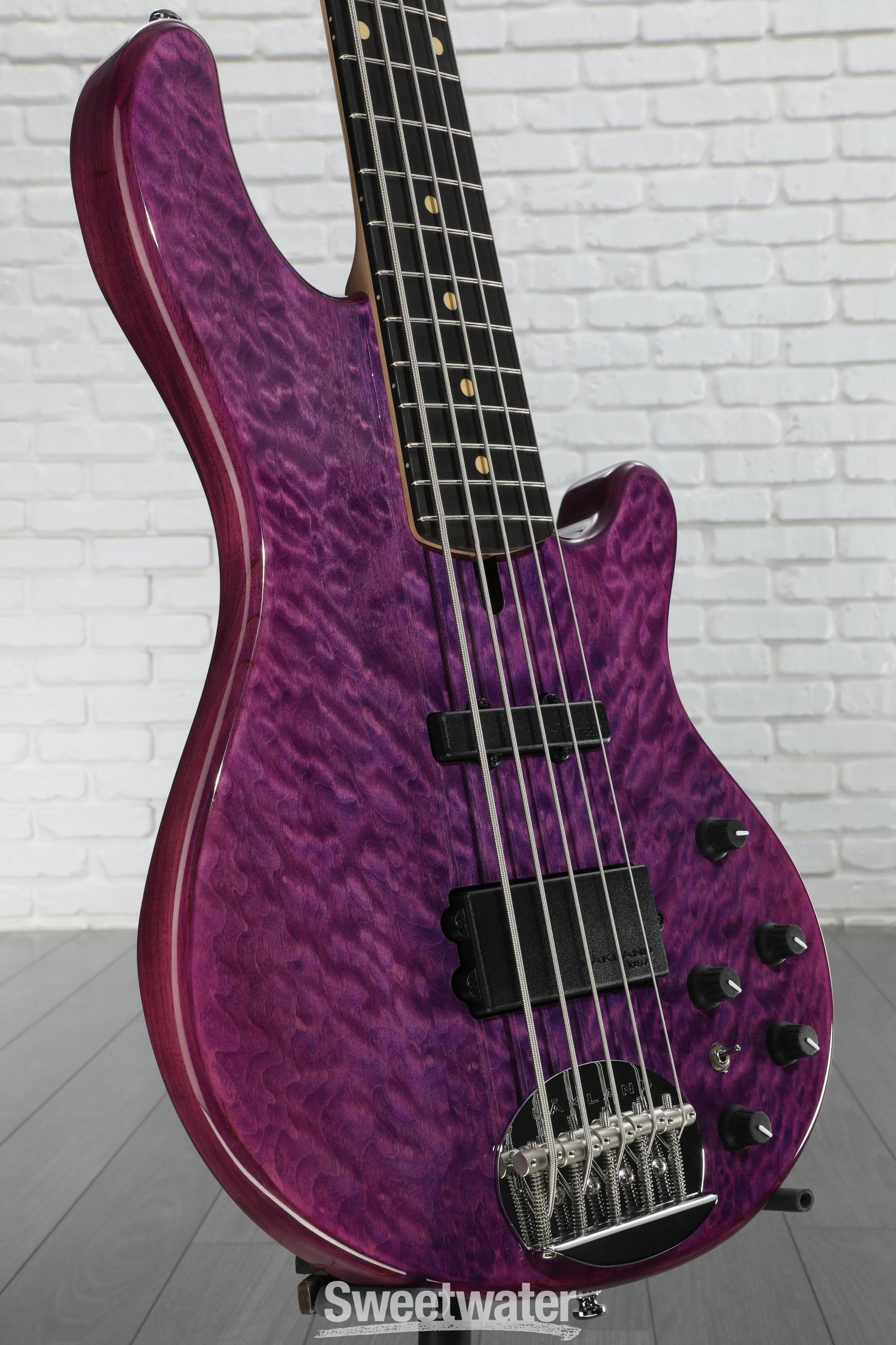 Lakland Skyline 55-02 Deluxe Bass Guitar - Translucent Purple with