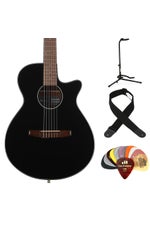 Photo of Ibanez AEG50N Acoustic-Electric Guitar Essentials Bundle - Black High Gloss