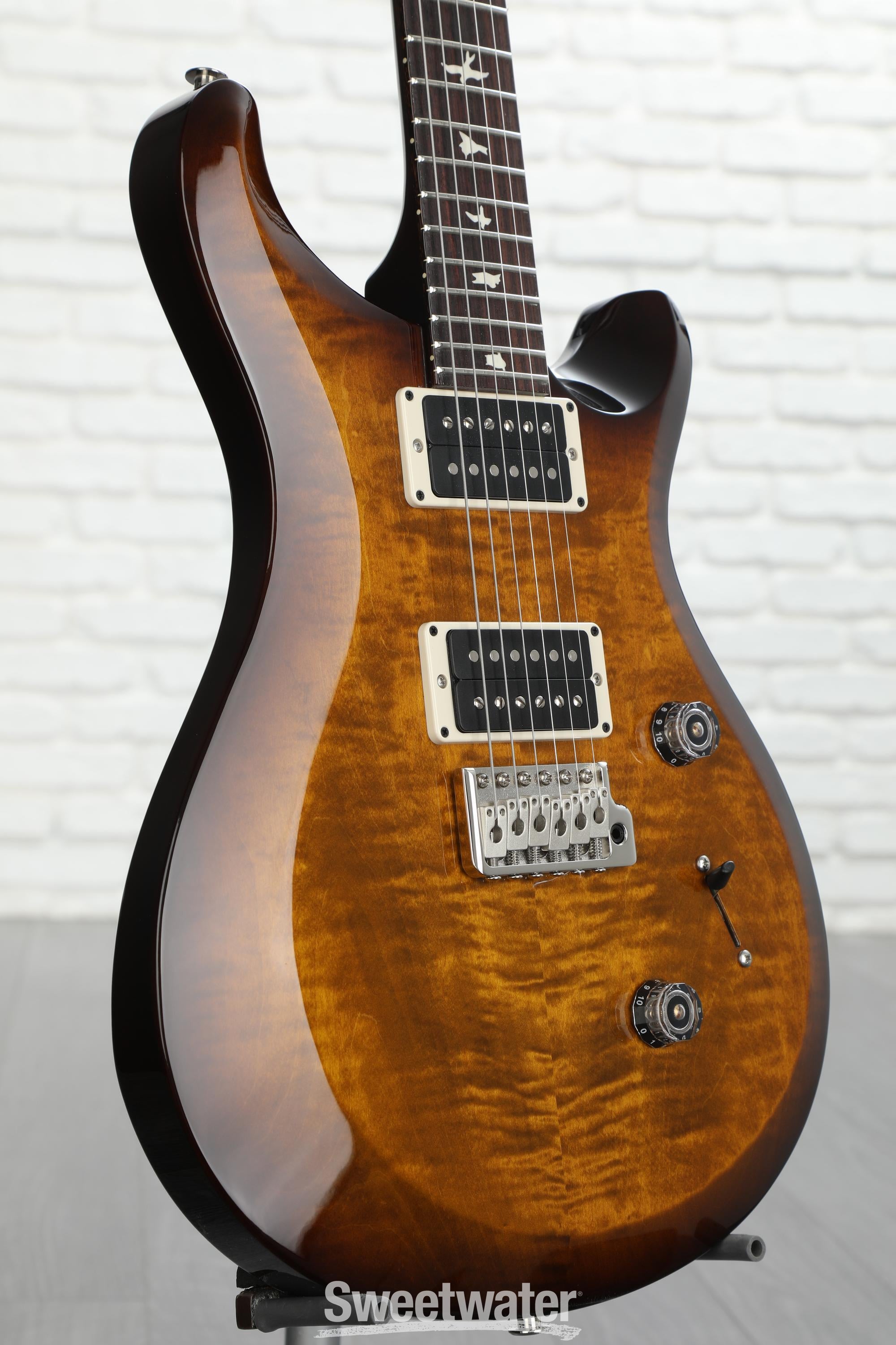 PRS S2 Custom 24 Electric Guitar - Black Amber | Sweetwater