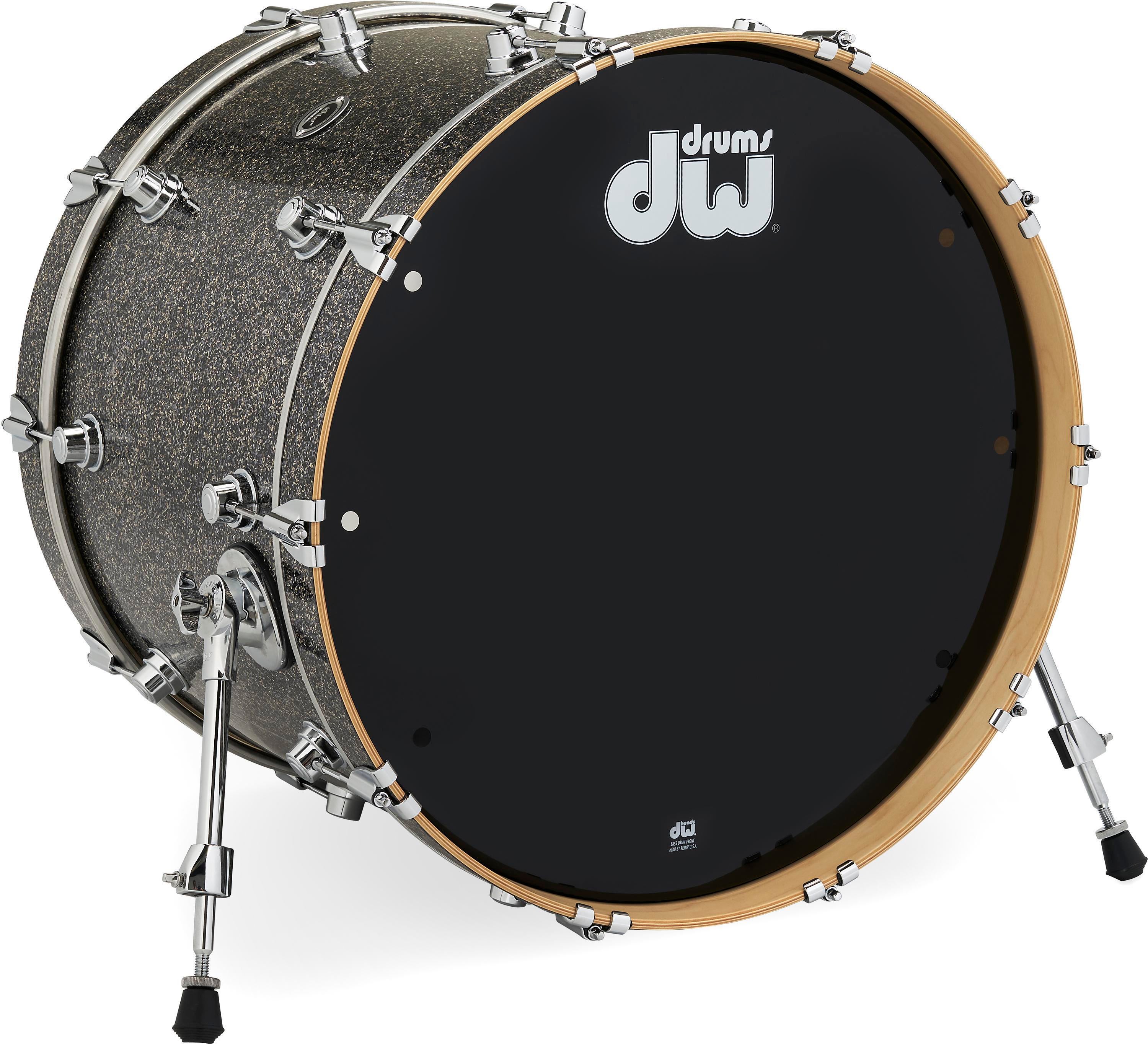 DW DWe Bass Drum - 16 inches x 22 inches, Black Galaxy