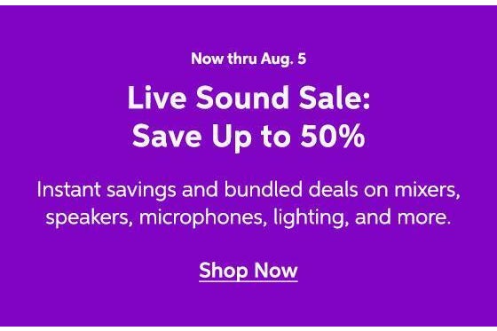 Live Sound Summer Sale